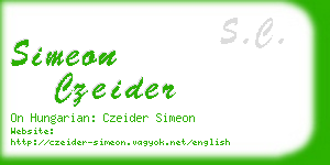 simeon czeider business card